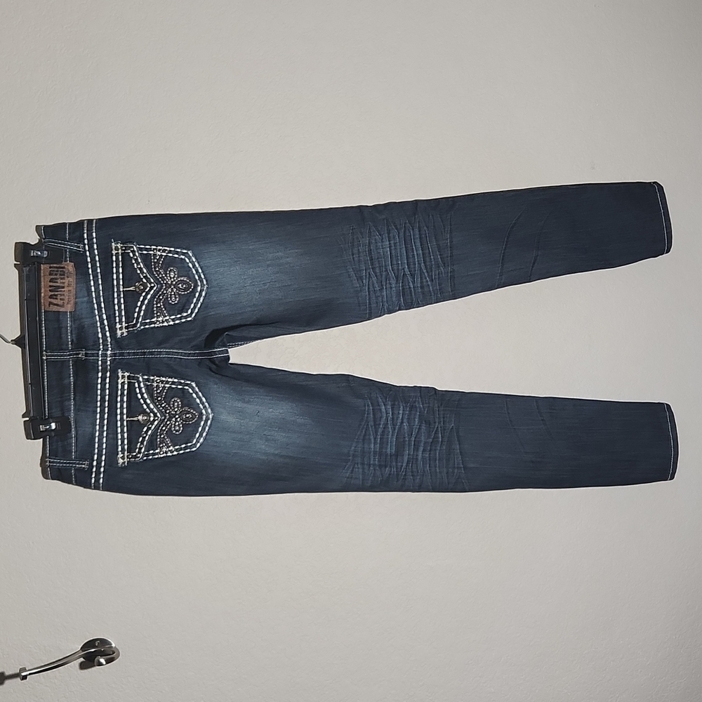 Zana Di Jeans Womens Size 9 White Stitch Denim